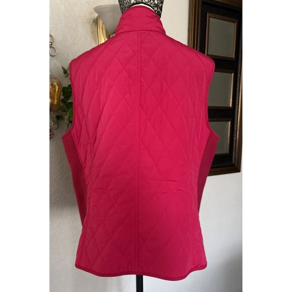 Talbots Weatherproof Quilted Puffer Casual Vest Dark Pink Women’s Size S - Picture 10 of 16